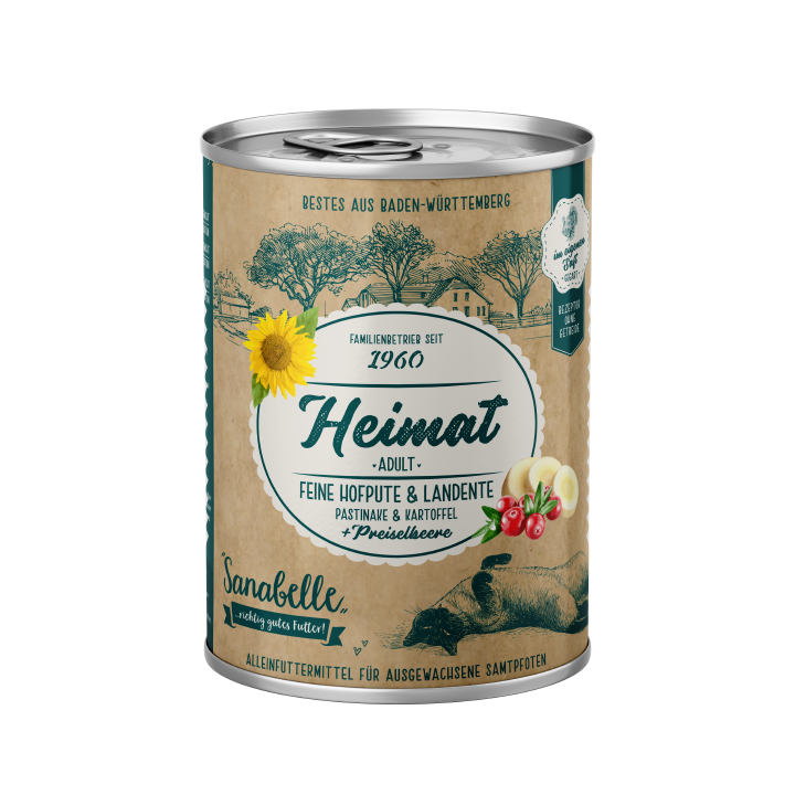 Sanabelle Katzen-Nassfutter Heimat Adult Feine Hofpute & Landente